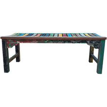 Marina del Rey Backless Dining Bench made from Recycled Teak Wood Boats, 4 foot