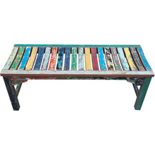 Marina del Rey Backless Dining Bench made from Recycled Teak Wood Boats, 4 foot