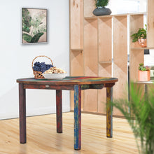 Marina del Rey Round Dining Table made from Recycled Teak Wood Boats, 48 inch