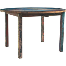 Marina del Rey Round Dining Table made from Recycled Teak Wood Boats, 55 inch