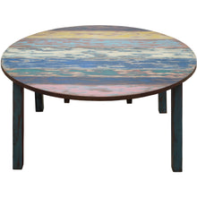 Marina del Rey Round Dining Table made from Recycled Teak Wood Boats, 63 inch