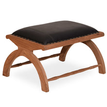 Teak Wood And Leather Bahama Lazy Chair With Ottoman
