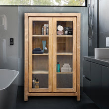 Recycled Teak Wood Singola Bathroom Linen Cupboard