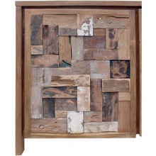 Recycled Teak Wood Mozaik Media Center / Chest with 3 Doors