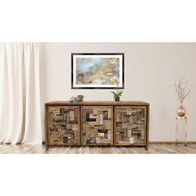 Recycled Teak Wood Mozaik Media Center / Chest with 3 Doors