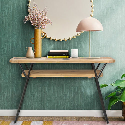 Recycled Teak Wood Brux Art Deco Console / Serving Table