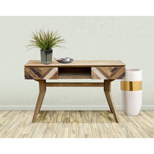 Recycled Teak Wood Brux Art Deco Console Table / Writing Desk