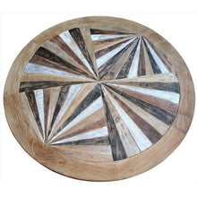 Tuscany Round Recycled Teak Wood Coffee Table, 40 inch