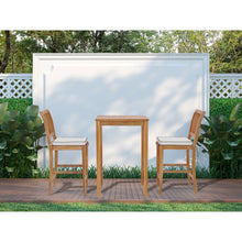 Teak Wood Havana Square Outdoor Bar Table, 27 Inch