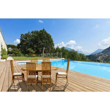 7 Piece Teak Wood West Palm Table/Chair Set With Cushions - Chic Teak