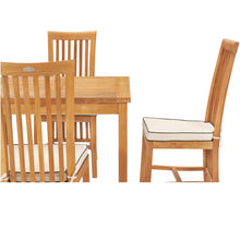5 Piece Teak Wood Balero Patio Bistro Dining Set including 35" Table and 4 Side Chairs