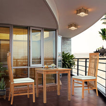 3 Piece Teak Wood West Palm Intimate Bistro Dining Set including 27" Table and 2 Side Chairs