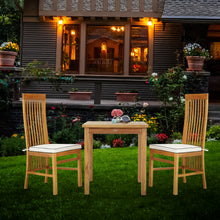 3 Piece Teak Wood West Palm Intimate Bistro Dining Set including 27" Table and 2 Side Chairs