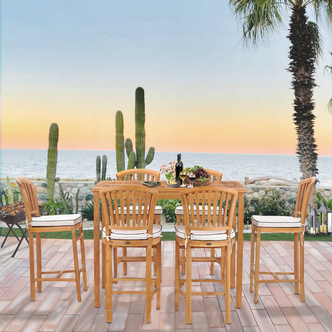 7 Piece Teak Wood Orleans 55