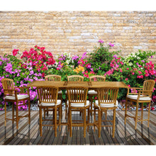 9 Piece Teak Wood Orleans Bar Table/Chair Set With Cushions