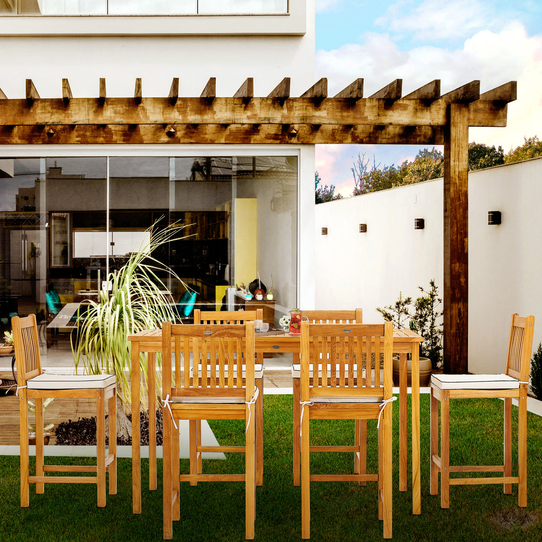 7 Piece Teak Wood Elzas 71