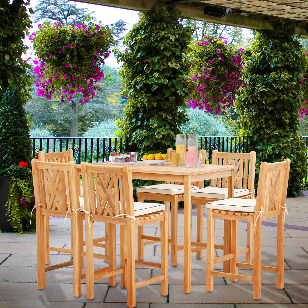 7 Piece Teak Wood Chippendale 63