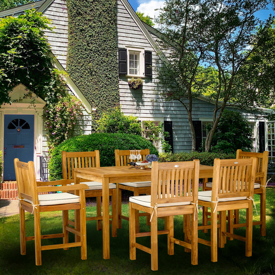 7 Piece Teak Wood Elzas 63