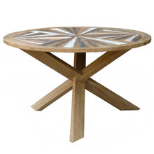 Tuscany Round Recycled Teak Wood Dining Table, 53 inch