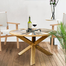 Tuscany Round Recycled Teak Wood Dining Table, 53 inch