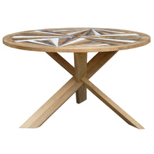 Tuscany Round Recycled Teak Wood Dining Table, 53 inch