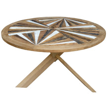 Tuscany Round Recycled Teak Wood Dining Table, 53 inch
