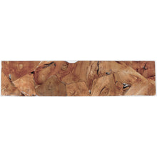 Teak Wood Root Console Table with Glass Top, 72 inches