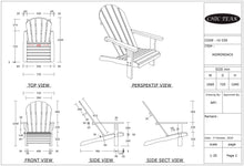 Teak Wood Adirondack Chair With Footstool