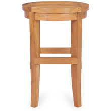 Teak Wood Santiago Round Counter Stool, 24 inch