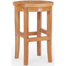 Teak Wood Santiago Round Counter Stool, 24 inch