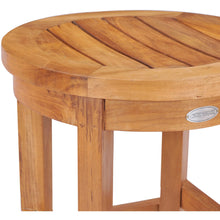 Teak Wood Santiago Round Counter Stool, 24 inch