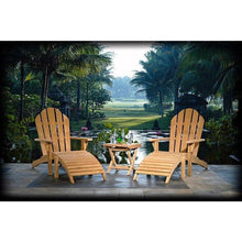 Teak Wood Adirondack Chair With Footstool