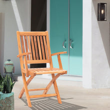 Teak Wood Santa Barbara Folding Arm Chair (set of 2)
