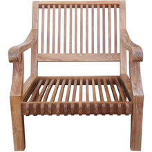 Teak Wood Castle Deep Seating Patio Lounge Chair with Cushions