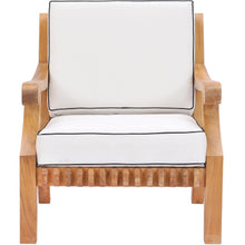 Teak Wood Castle Deep Seating Patio Lounge Chair with Cushions