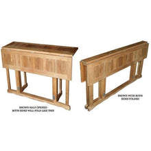 Teak Wood Hatteras Rectangular Folding Table, 56 x 28 Inch