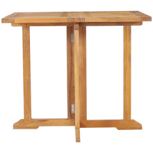 Teak Wood Hatteras Square Folding Patio Table, 35 Inch
