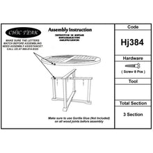 Teak Wood Hatteras Round Outdoor Patio Dining Table, 48 Inch