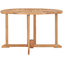 Teak Wood Butterfly Round Outdoor Patio Folding Table, 47 Inch