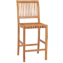 5 Piece Teak Wood Castle 55" Rectangular Small Bistro Bar Set including 4 Barstools