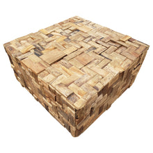 Rustic Recycled Teak Wood Java Coffee Table, 32 inch