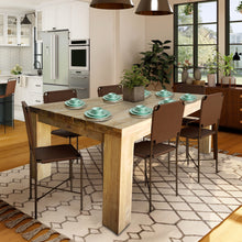 Recycled Teak Wood Marbella Dining Table, 87 Inch