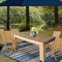 Recycled Teak Wood Marbella Dining Table, 87 Inch