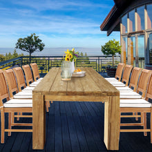Recycled Teak Wood Marbella Dining Table, 102 Inch