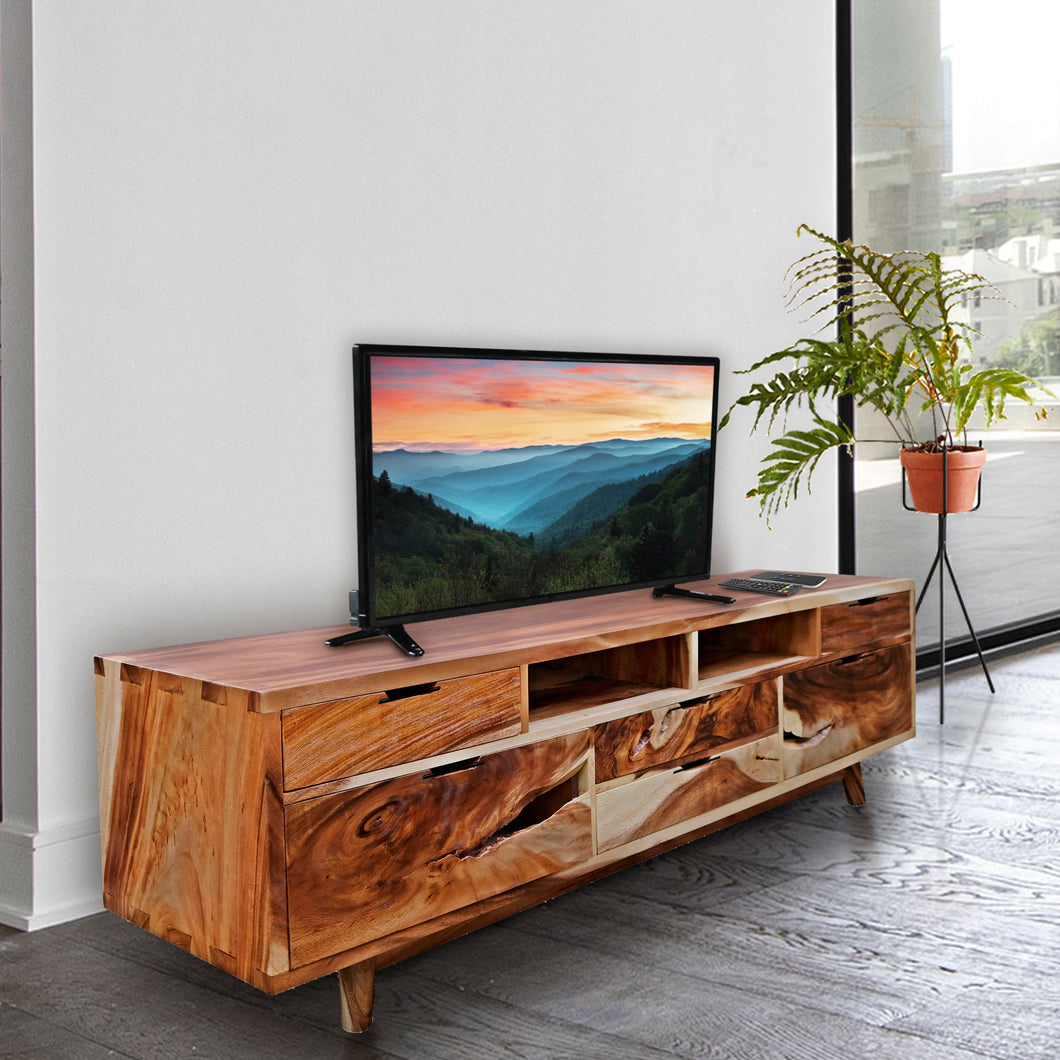 Carthago Live Edge Suar Wood Media Center/Buffet with 6 drawers