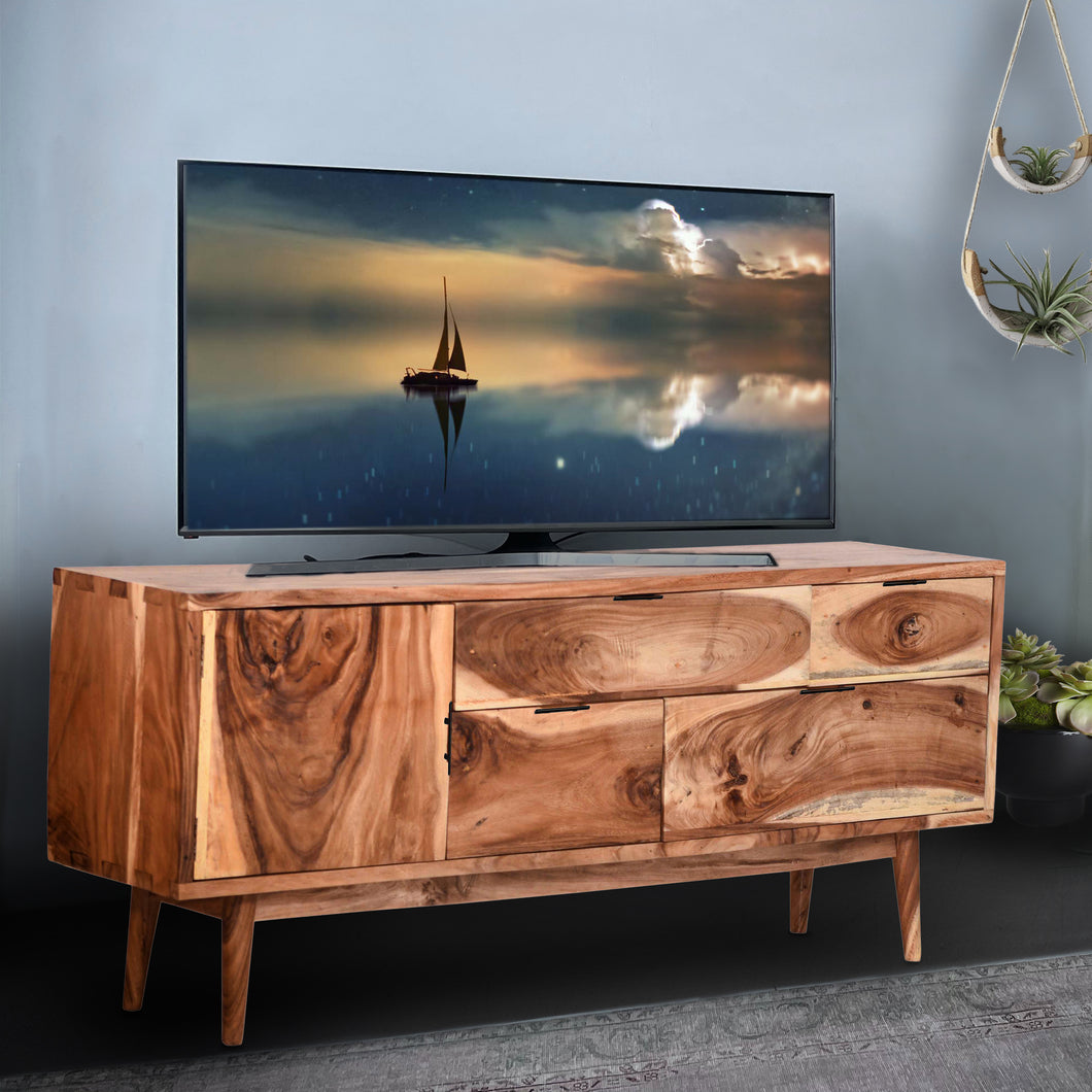 Bononia Live Edge Suar Wood Buffet with 1 door/4 drawers