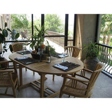 7 Piece Teak Wood Orleans Table/Chair Set With Cushions