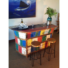 Teak Wood Round Bar Stool