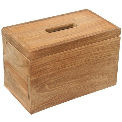 Rectangular Recycled Teak Wood tissue holder - Chic Teak