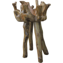 Teak Wood Root Bar Table Including 47 Inch Glass Top
